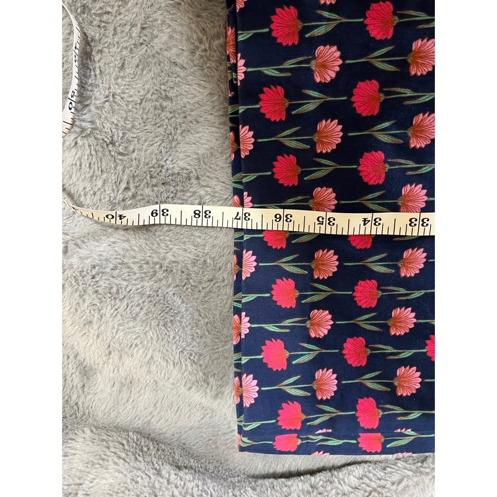 J.Crew Navy Pink Floral Tulip Sheath Dress Sleeveless Scoop Neck Size 14 - Picture 5 of 7